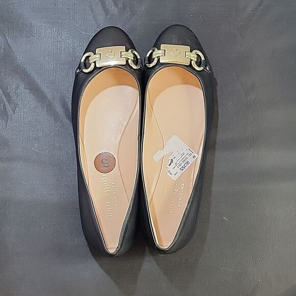 BRAND NEW PHOEBE FLAT IN BLACK LEATHER - Picture 6 of 14